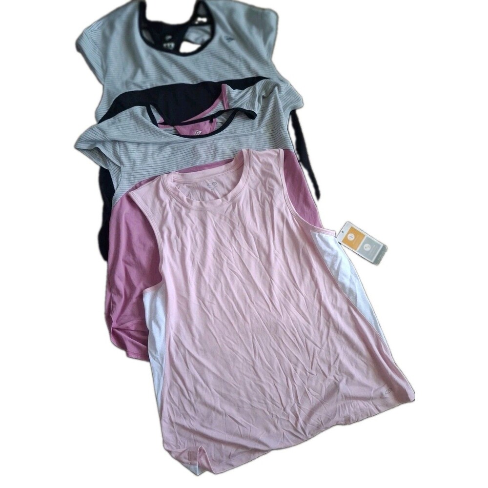 Lot of 3 Activewear Sleeveless Tops Sz  XXL Dunlop Champion Athletic Duo Dry New